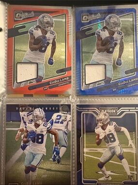 CeeDee Lamb Dallas Cowboys Football Card Set - Blue and White